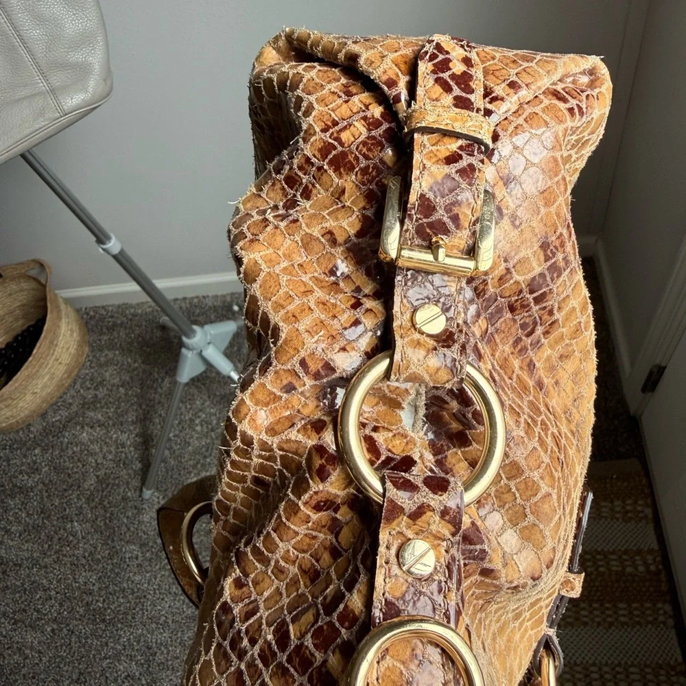 Michael Kors Snakeskin embossed leather‎ tote/shoulder bag